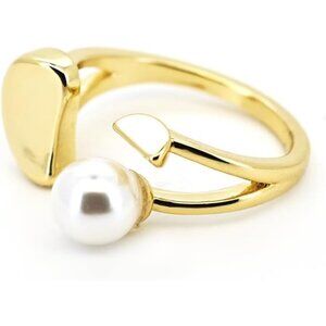 Women Aphrodite's Charm Ring Big Freshwater Pearl Hypoallergenic Look Luxury